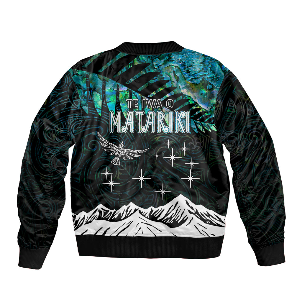Personalised Maori New Year Bomber Jacket Matariki Mix Paua Shell LT7 - Wonder Print Shop