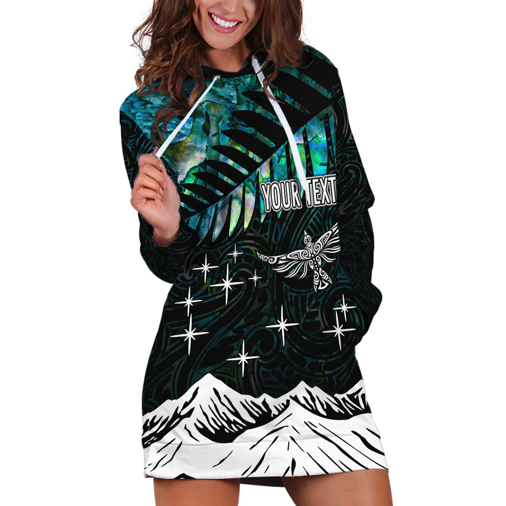 Personalised Maori New Year Hoodie Dress Matariki Mix Paua Shell - Wonder Print Shop