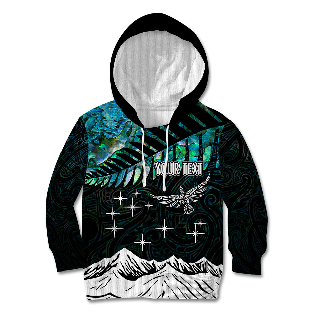 Personalised Maori New Year Kid Hoodie Matariki Mix Paua Shell - Wonder Print Shop