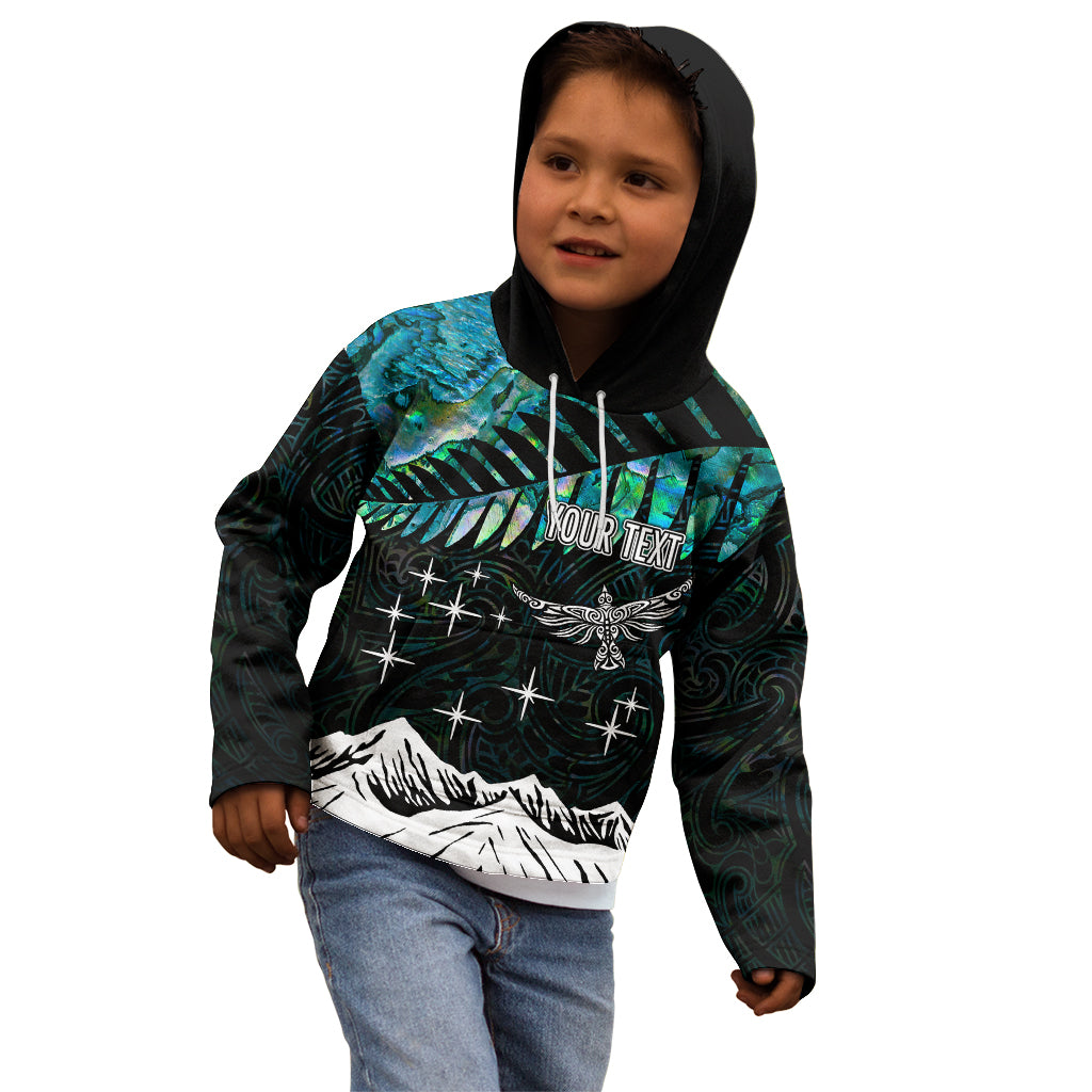 Personalised Maori New Year Kid Hoodie Matariki Mix Paua Shell - Wonder Print Shop