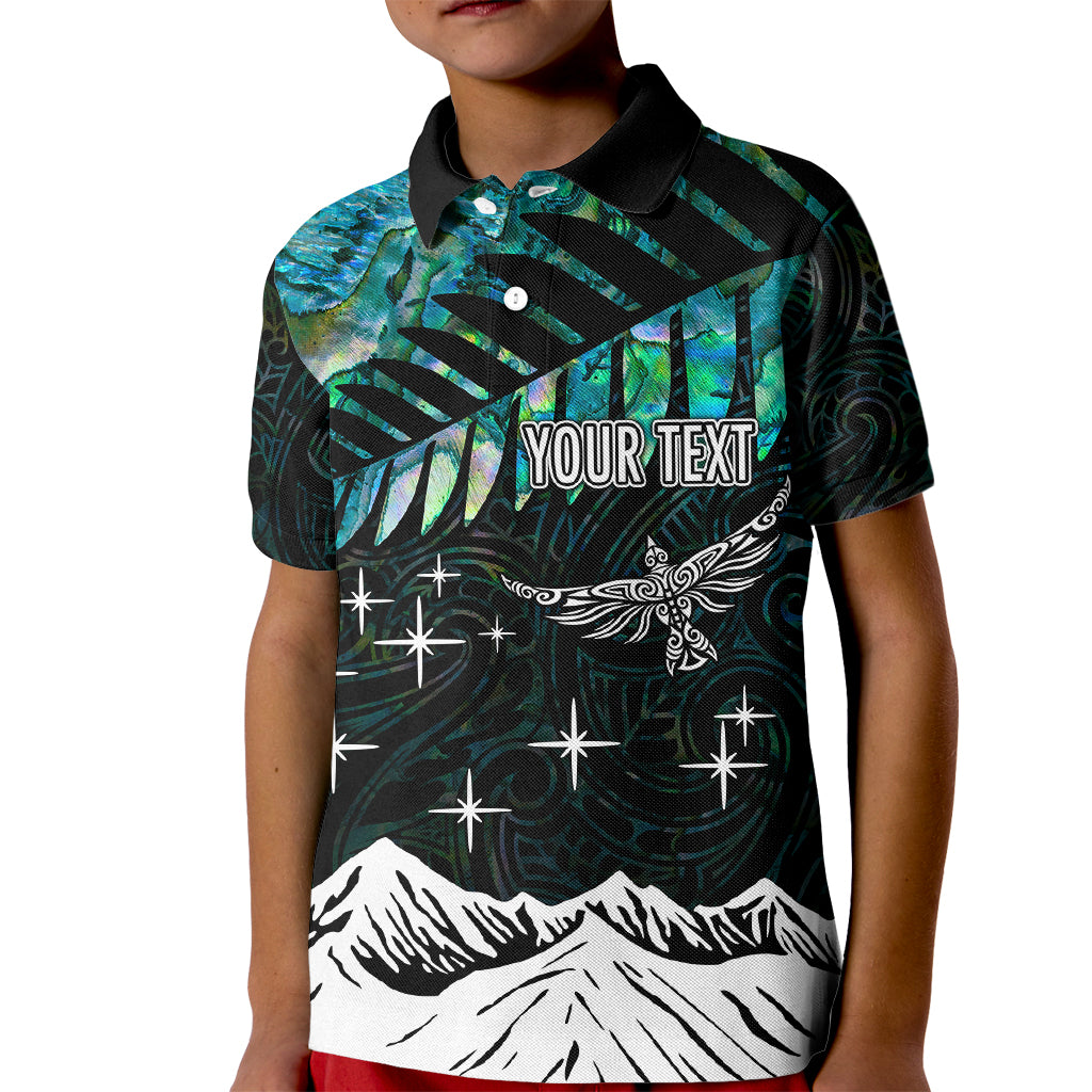 Personalised Maori New Year Kid Polo Shirt Matariki Mix Paua Shell - Wonder Print Shop
