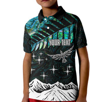 Personalised Maori New Year Kid Polo Shirt Matariki Mix Paua Shell - Wonder Print Shop