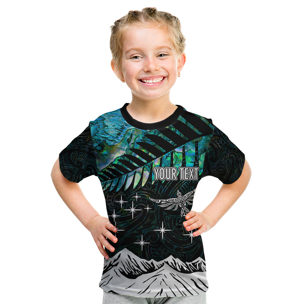 Personalised Maori New Year Kid T Shirt Matariki Mix Paua Shell - Wonder Print Shop