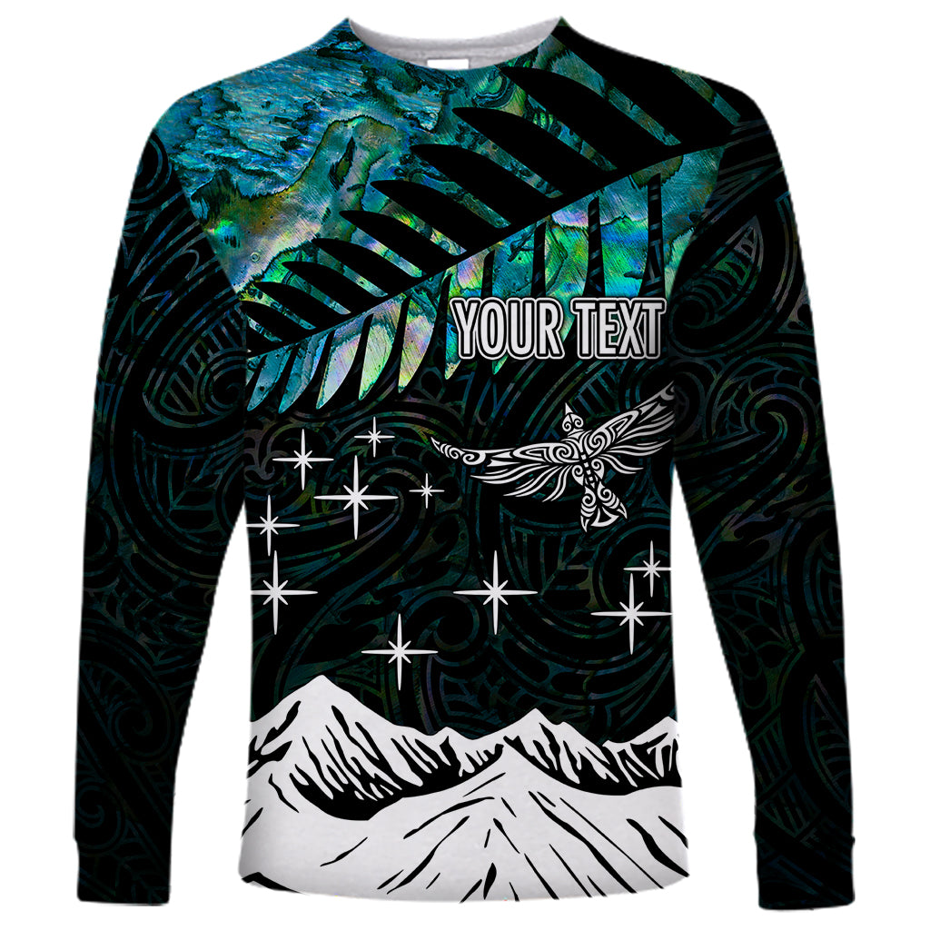 Personalised Maori New Year Long Sleeve Shirt Matariki Mix Paua Shell - Wonder Print Shop