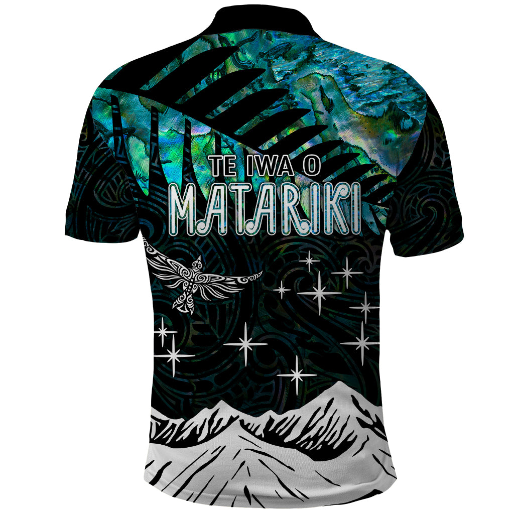 Personalised Maori New Year Polo Shirt Matariki Mix Paua Shell - Wonder Print Shop