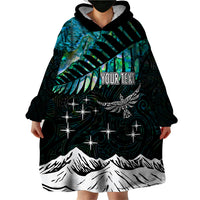 Personalised Maori New Year Wearable Blanket Hoodie Matariki Mix Paua Shell - Wonder Print Shop