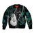 Personalised New Zealand Bomber Jacket Paua Shell Maori Manaia with Silver Ferns LT7 - Wonder Print Shop