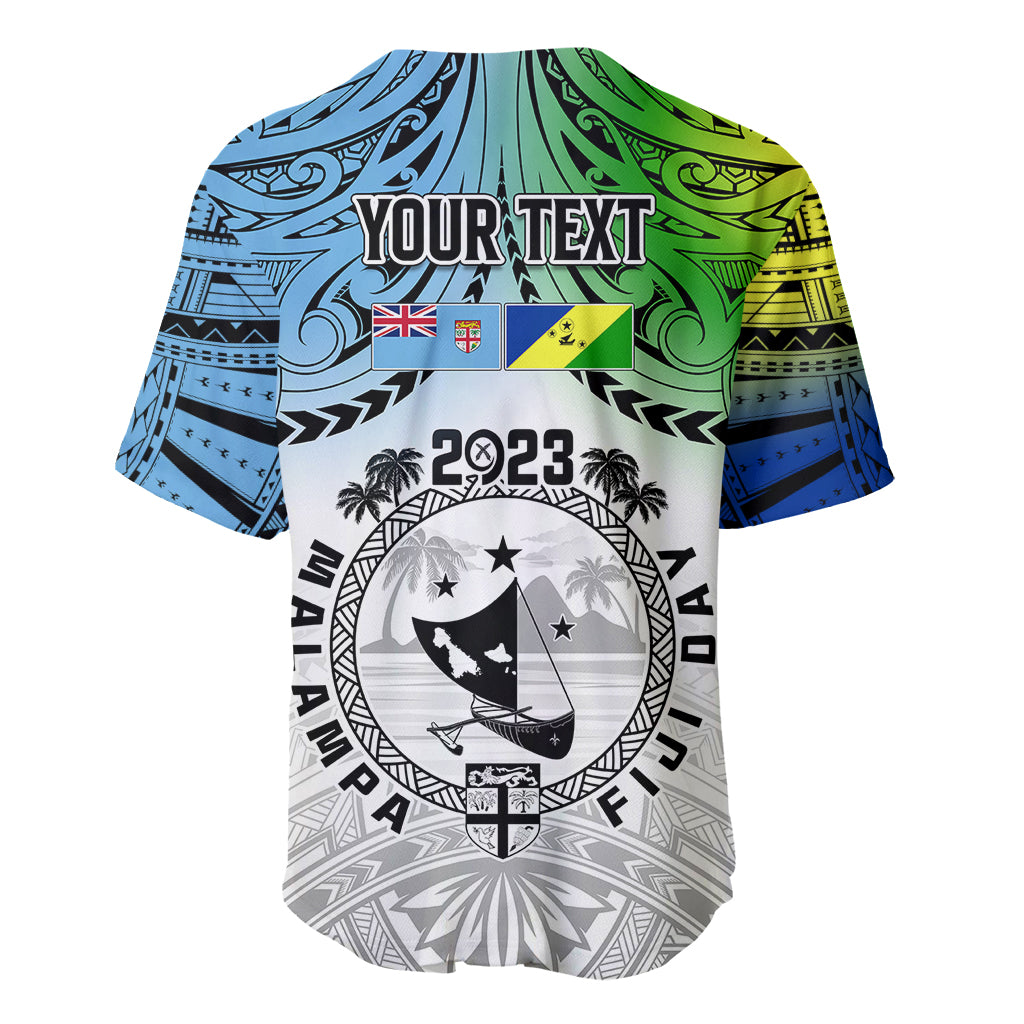 Personalised Malampa Fiji Day Baseball Jersey Gradient Style LT7 - Wonder Print Shop