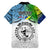 Personalised Malampa Fiji Day Family Matching Puletasi Dress and Hawaiian Shirt Gradient Style - Wonder Print Shop
