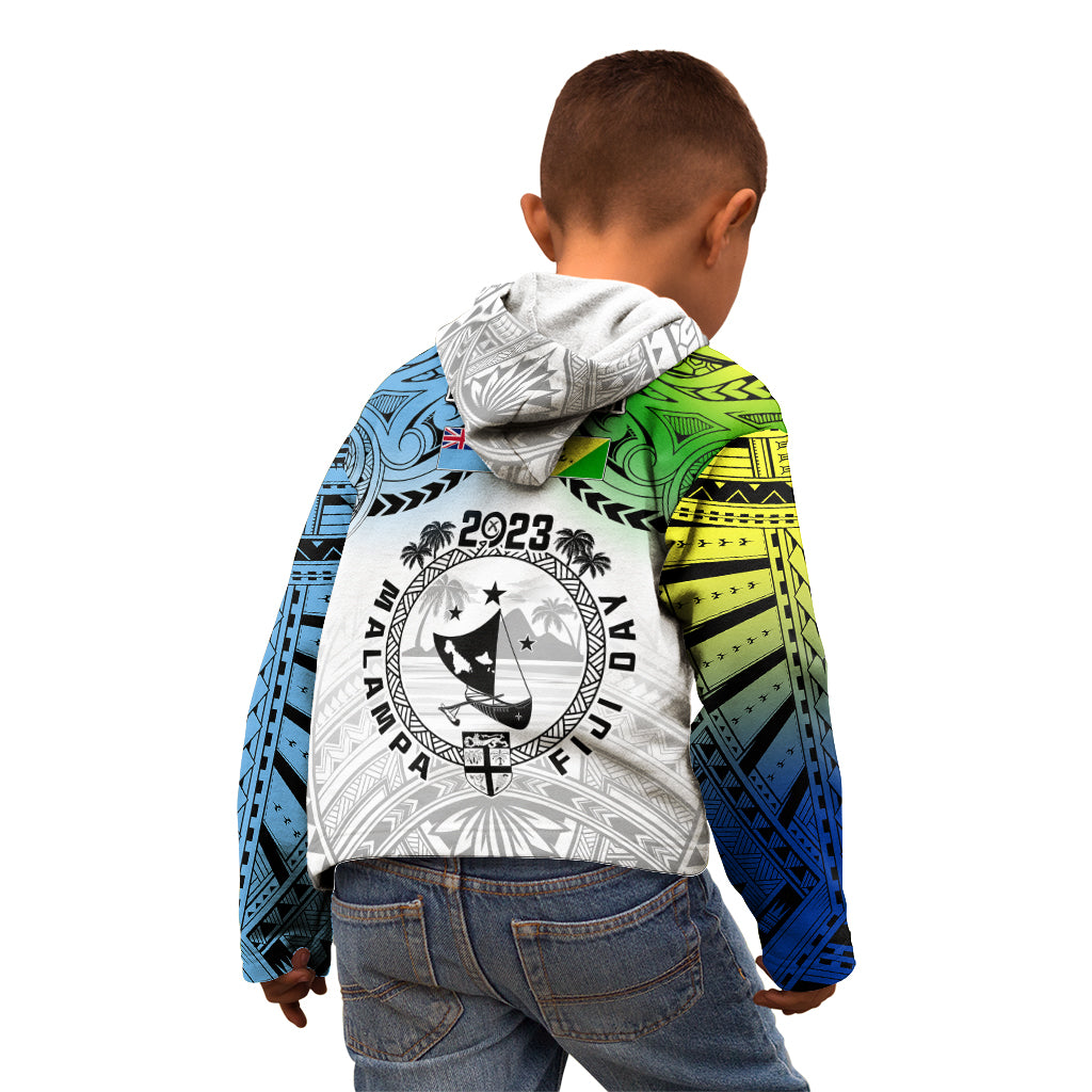 Personalised Malampa Fiji Day Kid Hoodie Gradient Style - Wonder Print Shop