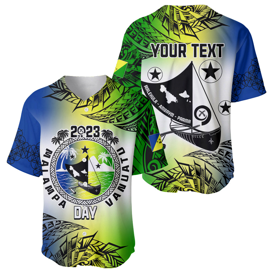 Personalised Malampa Day Baseball Jersey Malampa Emblem Gradient Style LT7 - Wonder Print Shop