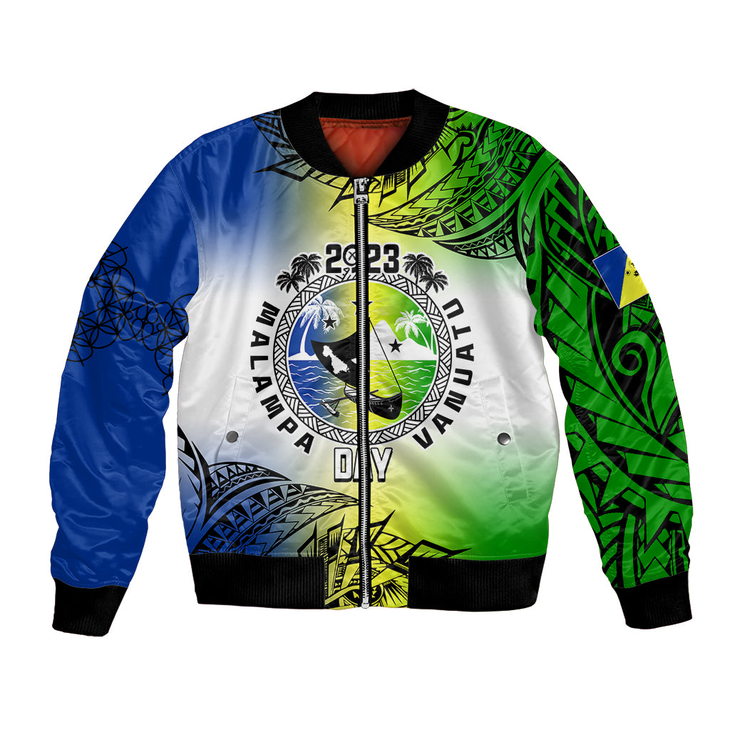 Personalised Malampa Day Bomber Jacket Malampa Emblem Gradient Style LT7 - Wonder Print Shop