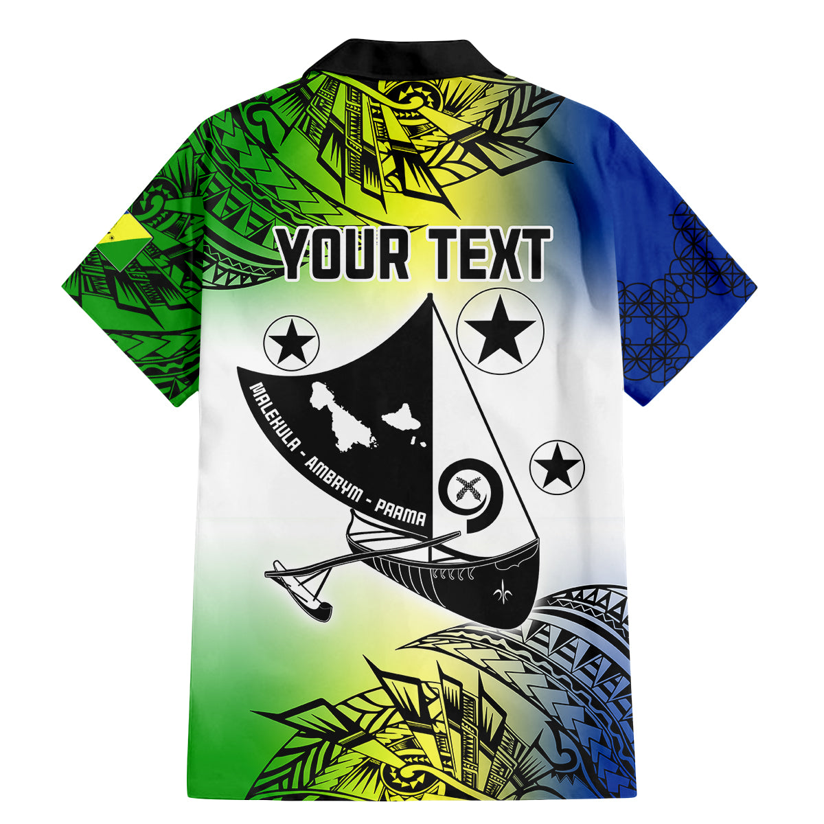 Personalised Malampa Day Family Matching Mermaid Dress and Hawaiian Shirt Malampa Emblem Gradient Style LT7 - Wonder Print Shop