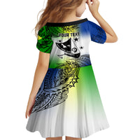 Personalised Malampa Day Family Matching Off Shoulder Maxi Dress and Hawaiian Shirt Malampa Emblem Gradient Style LT7 - Wonder Print Shop