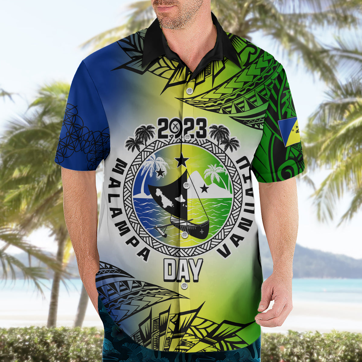 Personalised Malampa Day Hawaiian Shirt Malampa Emblem Gradient Style - Wonder Print Shop