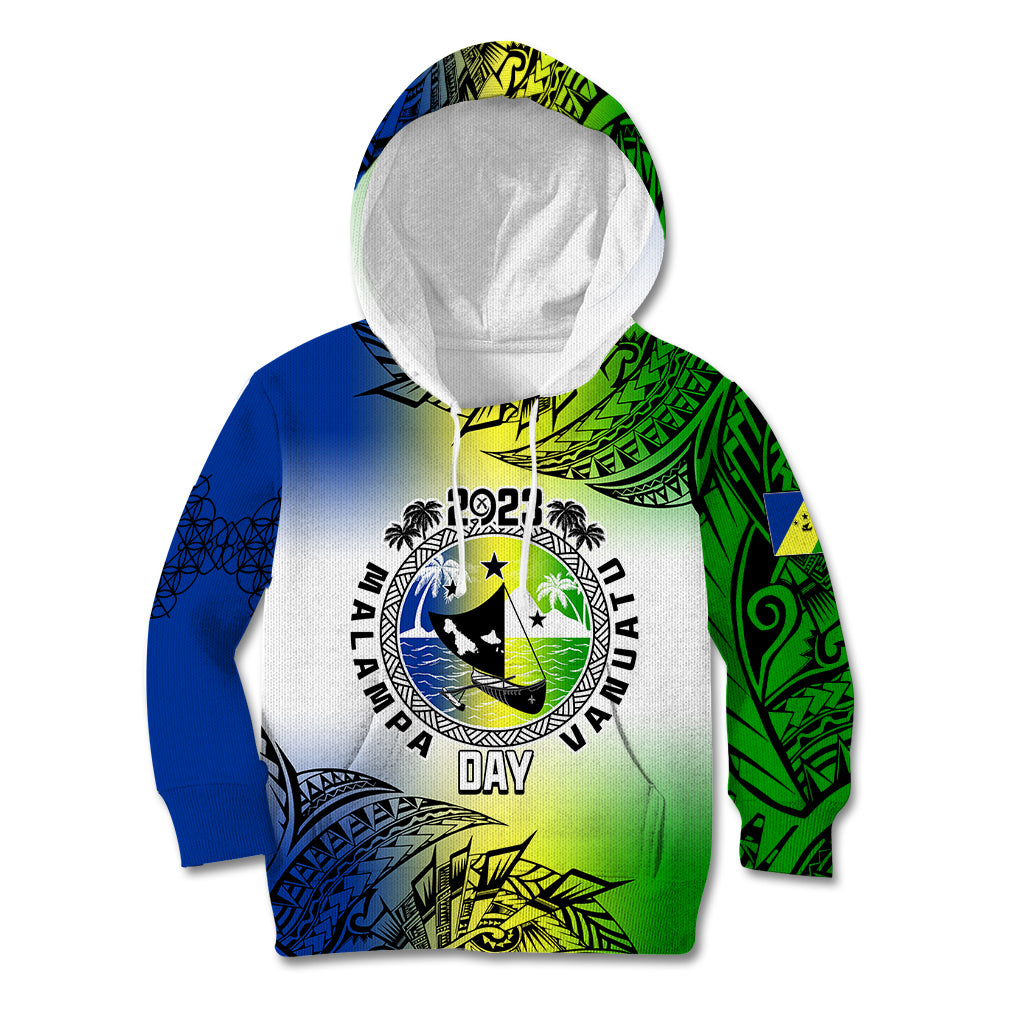 Personalised Malampa Day Kid Hoodie Malampa Emblem Gradient Style - Wonder Print Shop