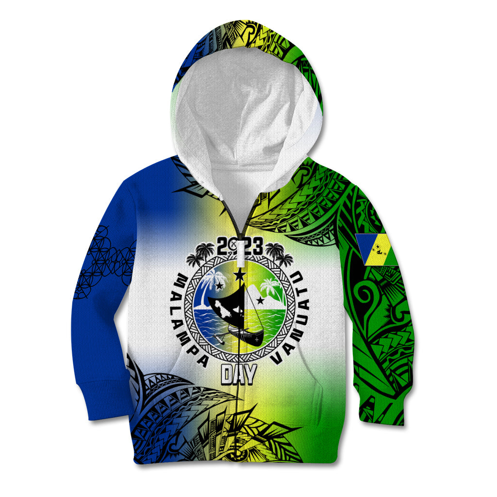 Personalised Malampa Day Kid Hoodie Malampa Emblem Gradient Style - Wonder Print Shop