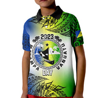 Personalised Malampa Day Kid Polo Shirt Malampa Emblem Gradient Style - Wonder Print Shop
