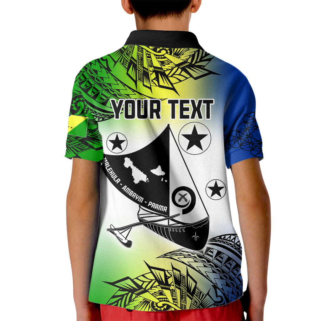 Personalised Malampa Day Kid Polo Shirt Malampa Emblem Gradient Style - Wonder Print Shop