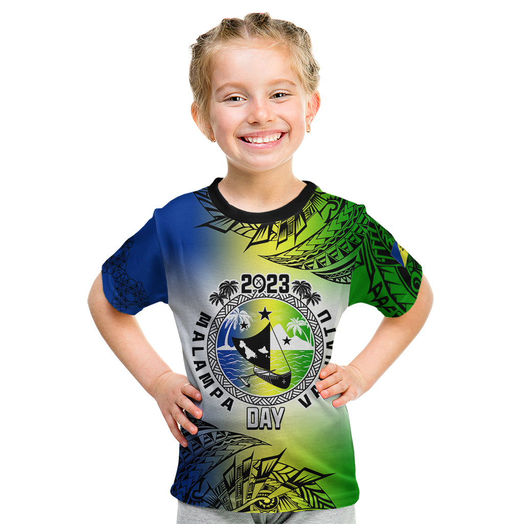 Personalised Malampa Day Kid T Shirt Malampa Emblem Gradient Style - Wonder Print Shop