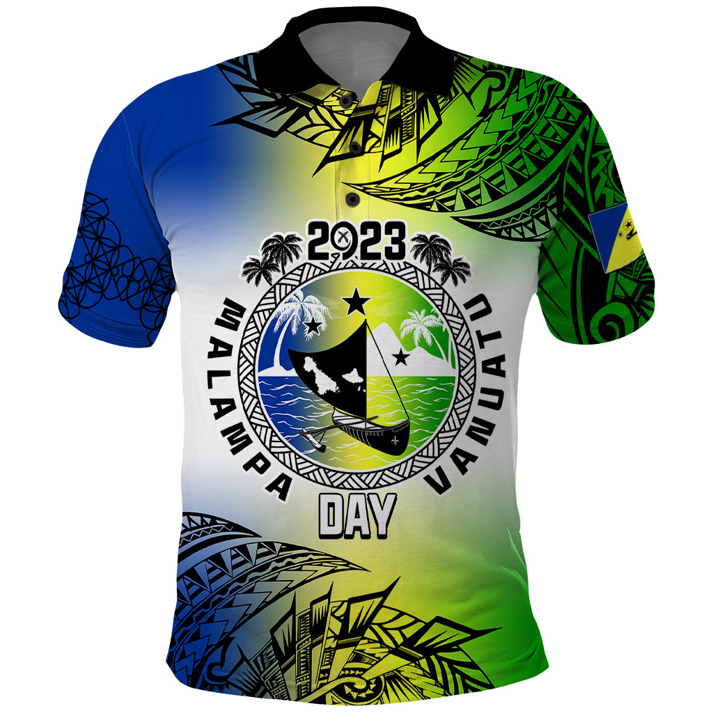 Personalised Malampa Day Polo Shirt Malampa Emblem Gradient Style - Wonder Print Shop