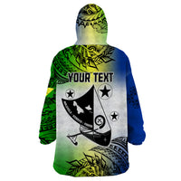 Personalised Malampa Day Wearable Blanket Hoodie Malampa Emblem Gradient Style - Wonder Print Shop