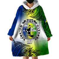 Personalised Malampa Day Wearable Blanket Hoodie Malampa Emblem Gradient Style - Wonder Print Shop