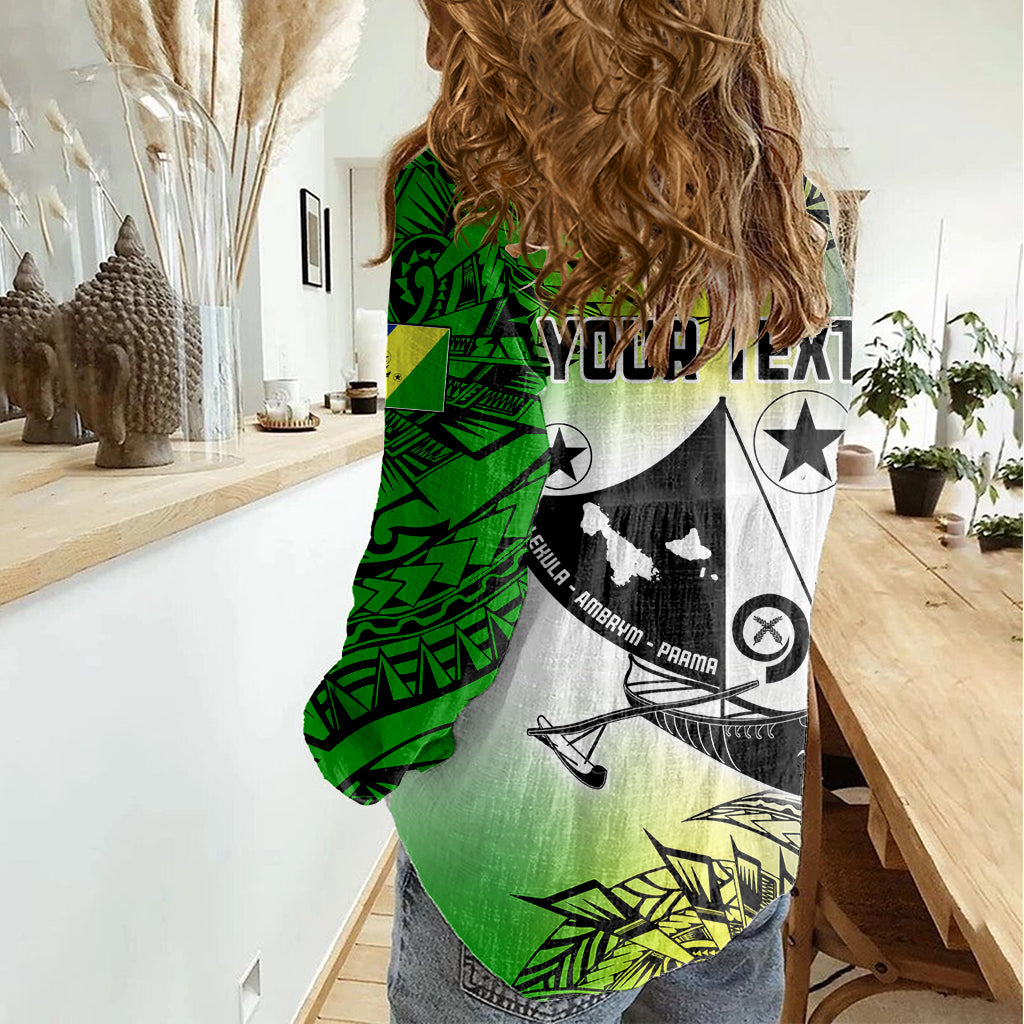 Personalised Malampa Day Women Casual Shirt Malampa Emblem Gradient Style - Wonder Print Shop