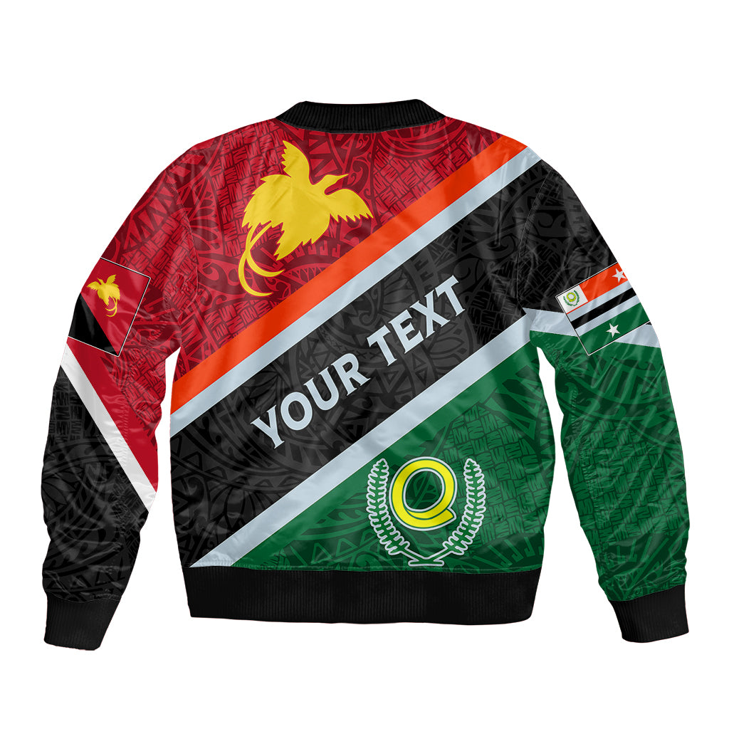 Personalised Penama and Papua New Guinea Day Bomber Jacket Emblem Mix Style LT7 - Wonder Print Shop