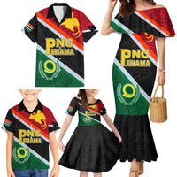 Personalised Penama and Papua New Guinea Day Family Matching Mermaid Dress and Hawaiian Shirt Emblem Mix Style LT7 - Wonder Print Shop