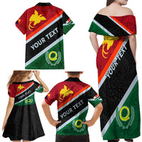 Personalised Penama and Papua New Guinea Day Family Matching Off Shoulder Maxi Dress and Hawaiian Shirt Emblem Mix Style LT7 - Wonder Print Shop