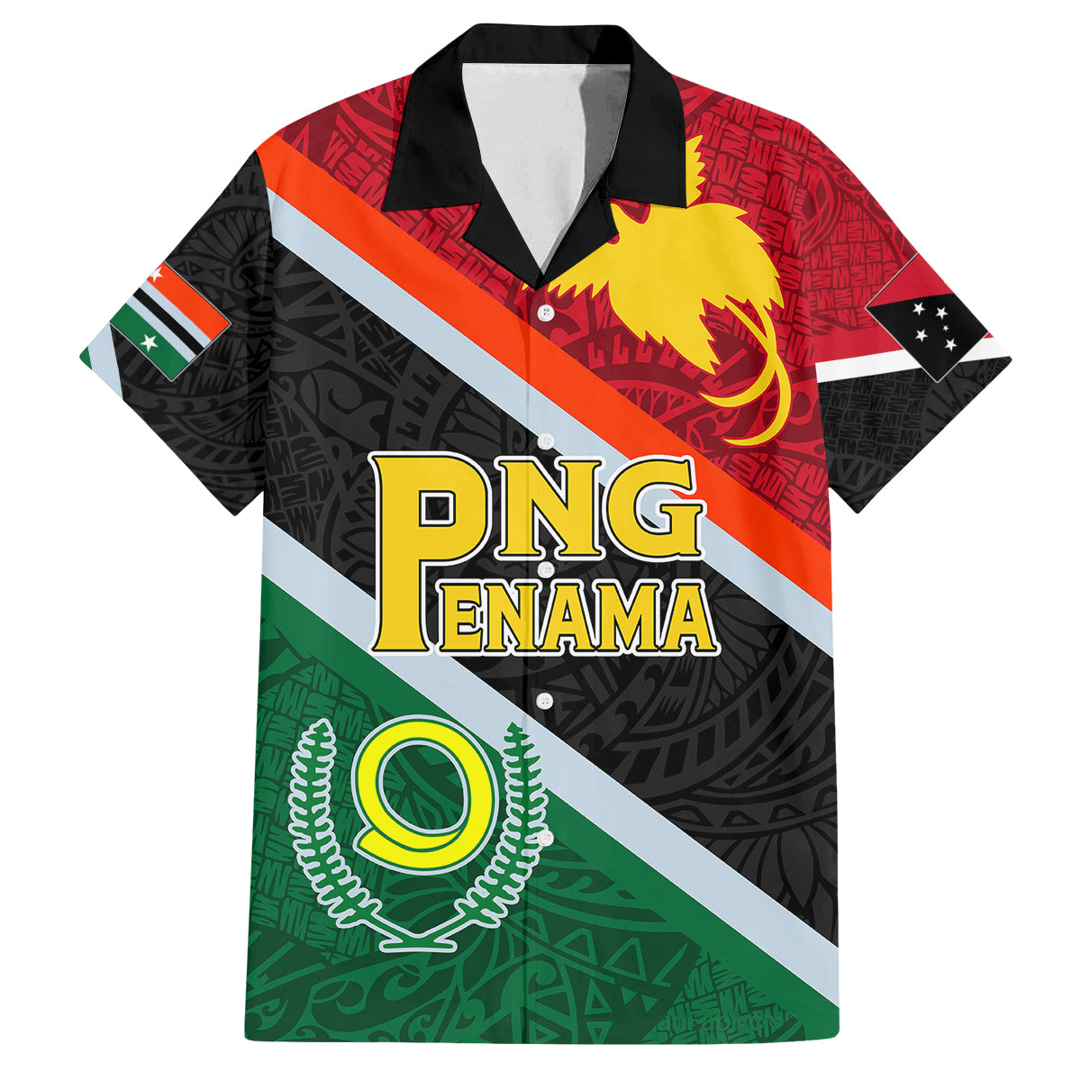 Personalised Penama and Papua New Guinea Day Family Matching Puletasi Dress and Hawaiian Shirt Emblem Mix Style - Wonder Print Shop