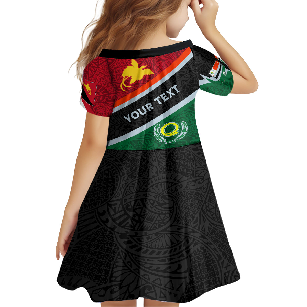 Personalised Penama and Papua New Guinea Day Family Matching Tank Maxi Dress and Hawaiian Shirt Emblem Mix Style - Wonder Print Shop