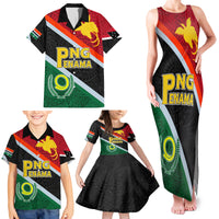 Personalised Penama and Papua New Guinea Day Family Matching Tank Maxi Dress and Hawaiian Shirt Emblem Mix Style - Wonder Print Shop