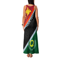 Personalised Penama and Papua New Guinea Day Family Matching Tank Maxi Dress and Hawaiian Shirt Emblem Mix Style - Wonder Print Shop