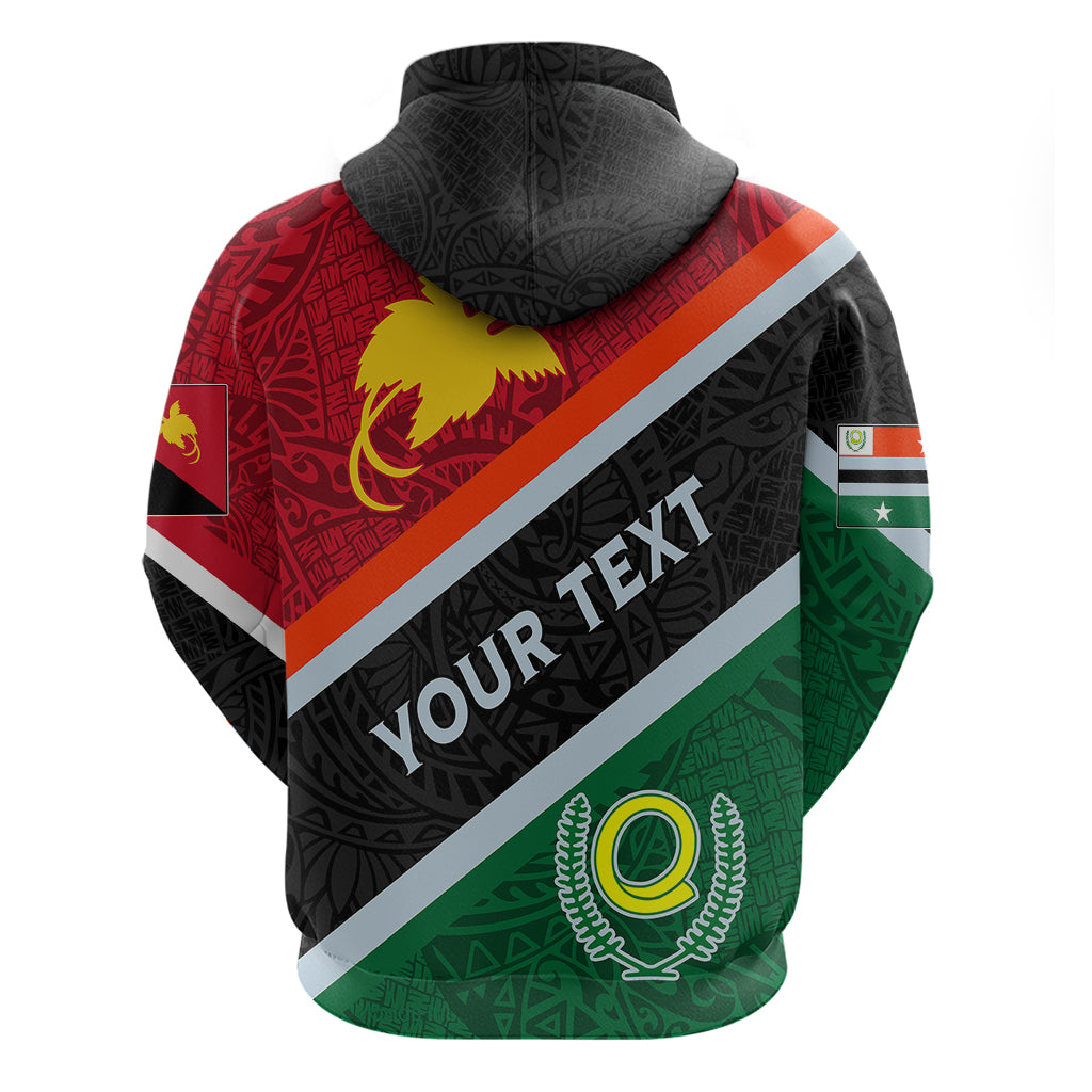 Personalised Penama and Papua New Guinea Day Hoodie Emblem Mix Style - Wonder Print Shop