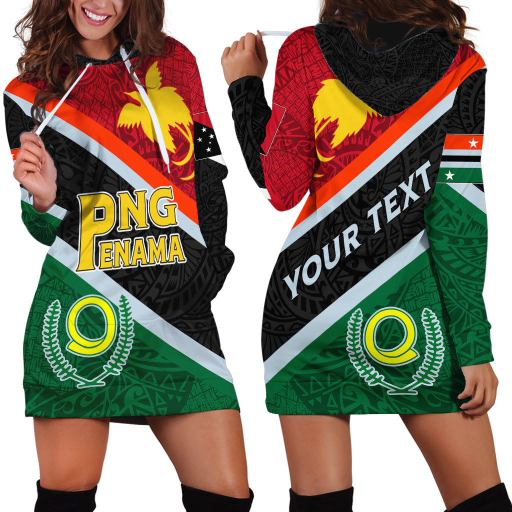 Personalised Penama and Papua New Guinea Day Hoodie Dress Emblem Mix Style - Wonder Print Shop