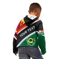 Personalised Penama and Papua New Guinea Day Kid Hoodie Emblem Mix Style - Wonder Print Shop