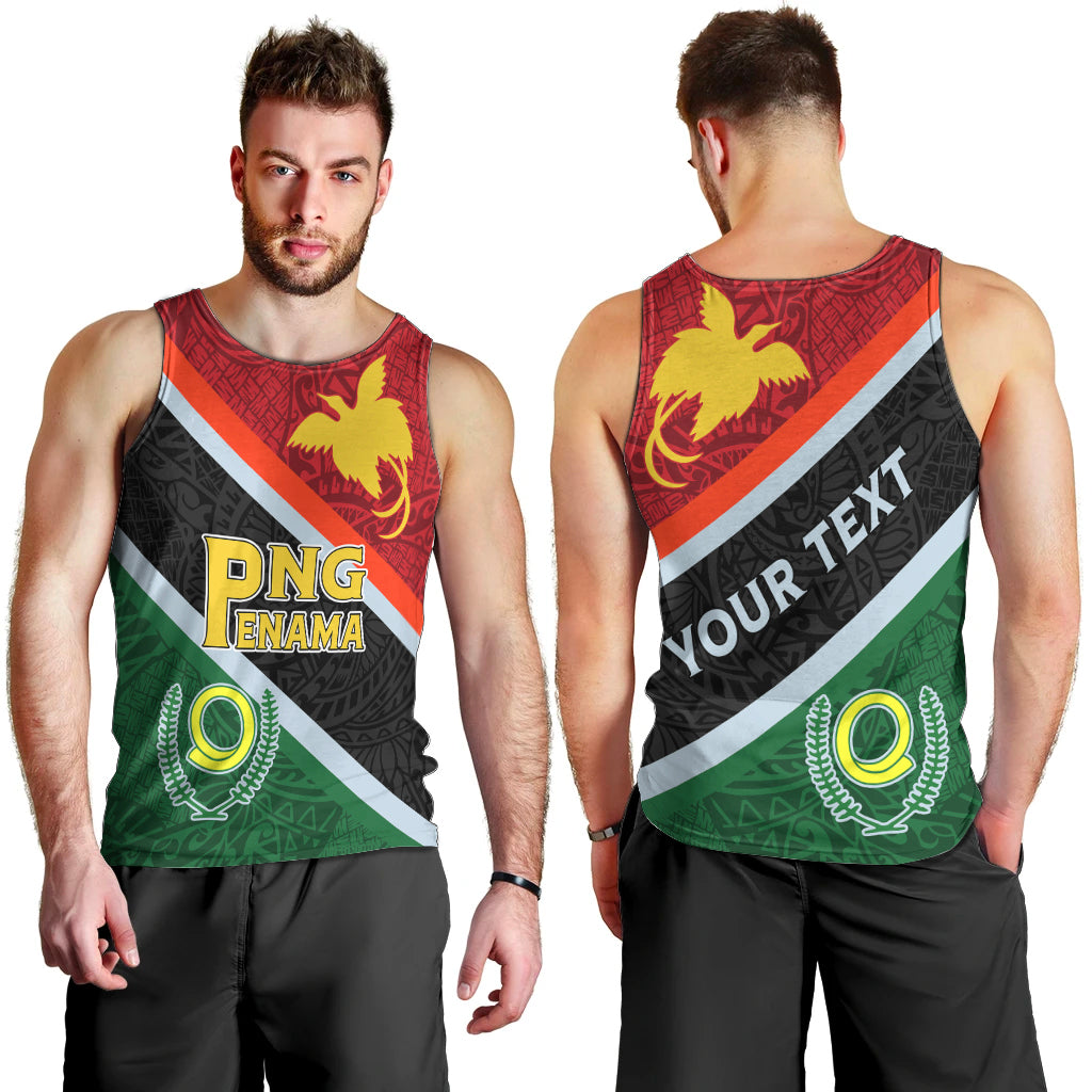 Personalised Penama and Papua New Guinea Day Men Tank Top Emblem Mix Style - Wonder Print Shop