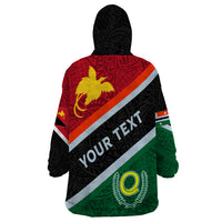 Personalised Penama and Papua New Guinea Day Wearable Blanket Hoodie Emblem Mix Style - Wonder Print Shop