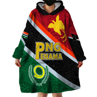 Personalised Penama and Papua New Guinea Day Wearable Blanket Hoodie Emblem Mix Style - Wonder Print Shop