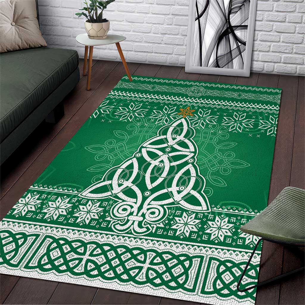 Christmas Ireland Celtic Area Rug Special Xmas Tree - Wonder Print Shop