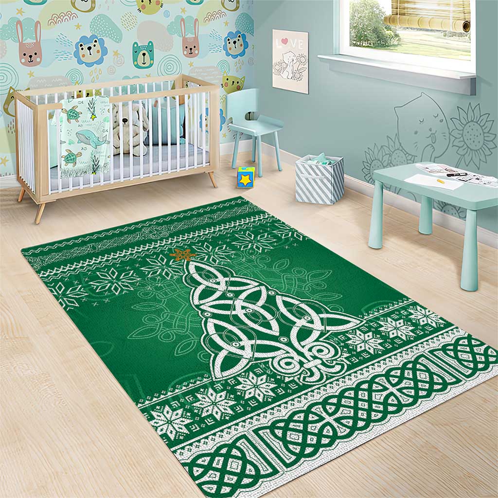 Christmas Ireland Celtic Area Rug Special Xmas Tree - Wonder Print Shop