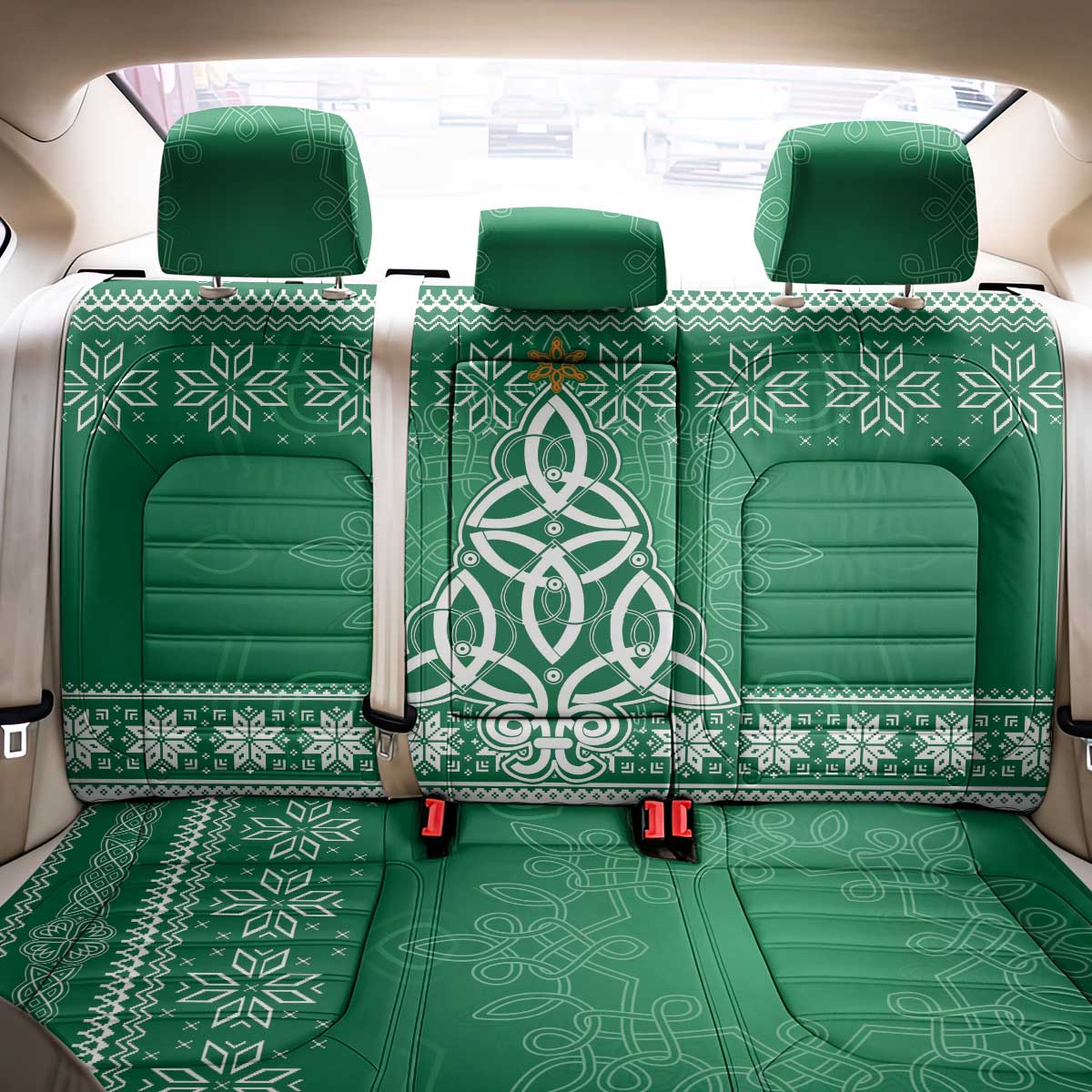 Christmas Ireland Celtic Back Car Seat Cover Special Xmas Tree - Wonder Print Shop