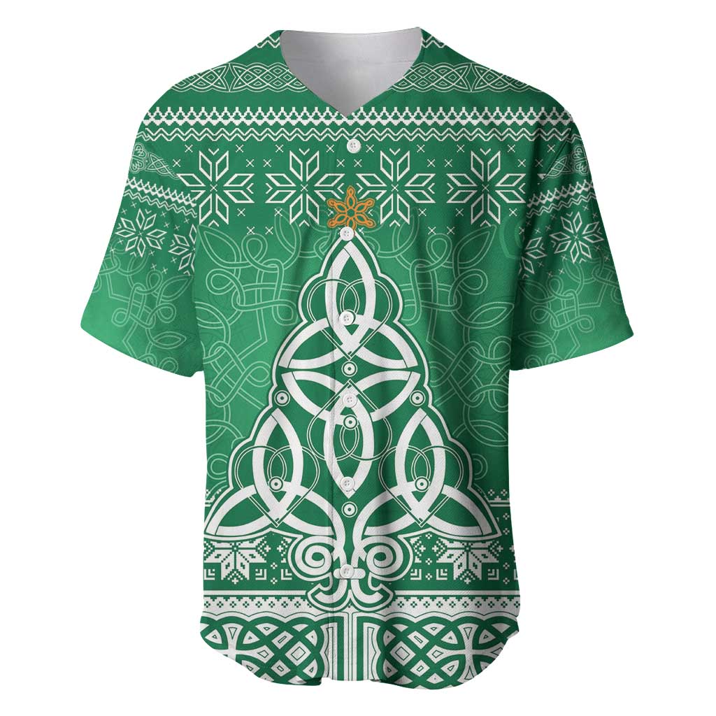 Christmas Ireland Celtic Baseball Jersey Special Xmas Tree - Wonder Print Shop
