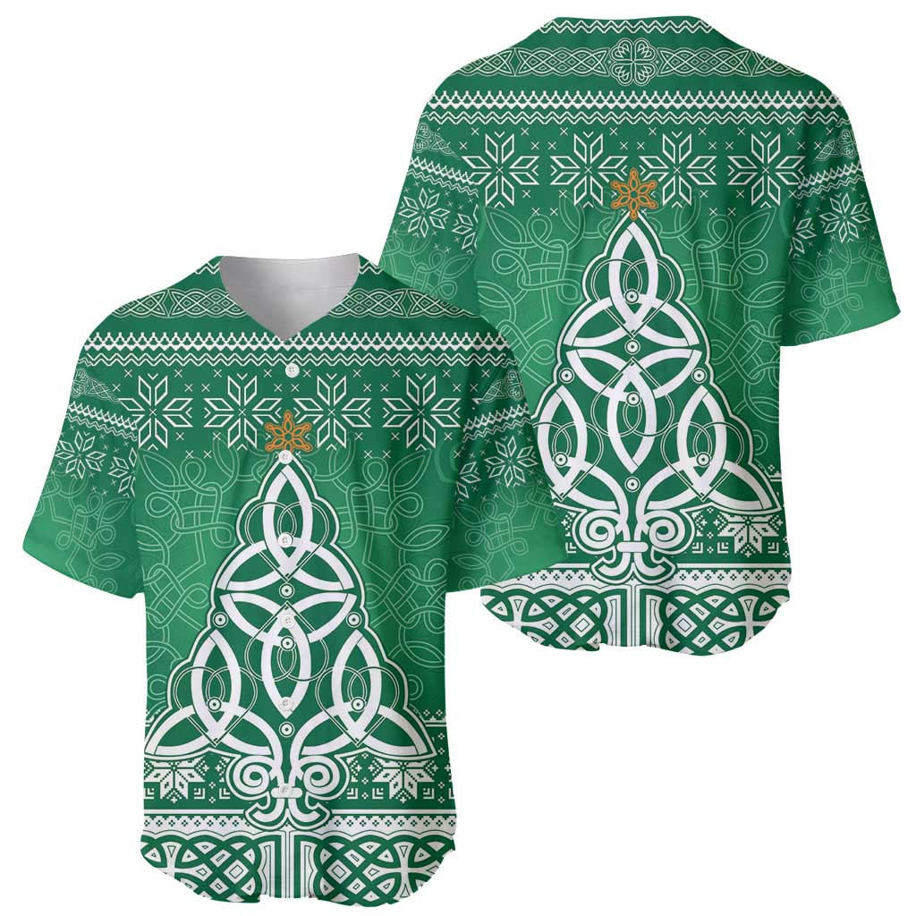 Christmas Ireland Celtic Baseball Jersey Special Xmas Tree - Wonder Print Shop
