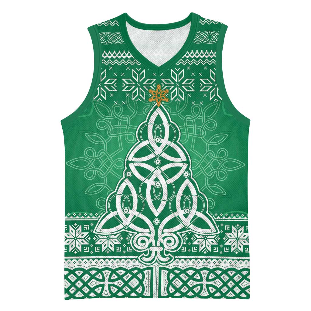 Christmas Ireland Celtic Basketball Jersey Special Xmas Tree - Wonder Print Shop