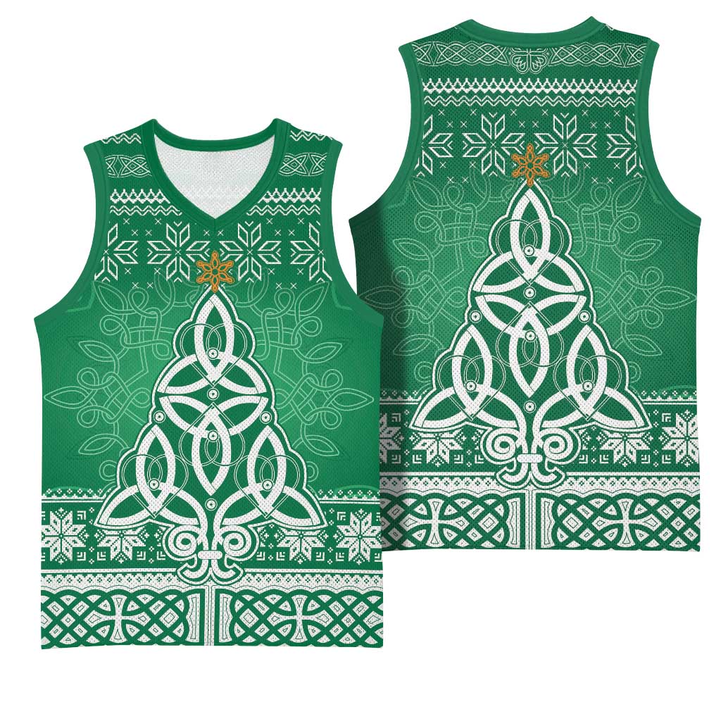 Christmas Ireland Celtic Basketball Jersey Special Xmas Tree - Wonder Print Shop