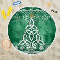 Christmas Ireland Celtic Beach Blanket Special Xmas Tree - Wonder Print Shop