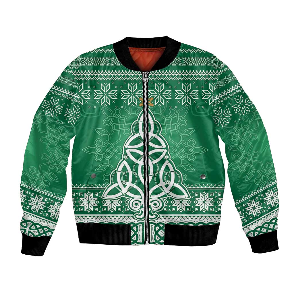 Christmas Ireland Celtic Bomber Jacket Special Xmas Tree - Wonder Print Shop